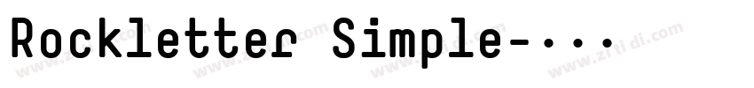 Rockletter Simple字体转换
